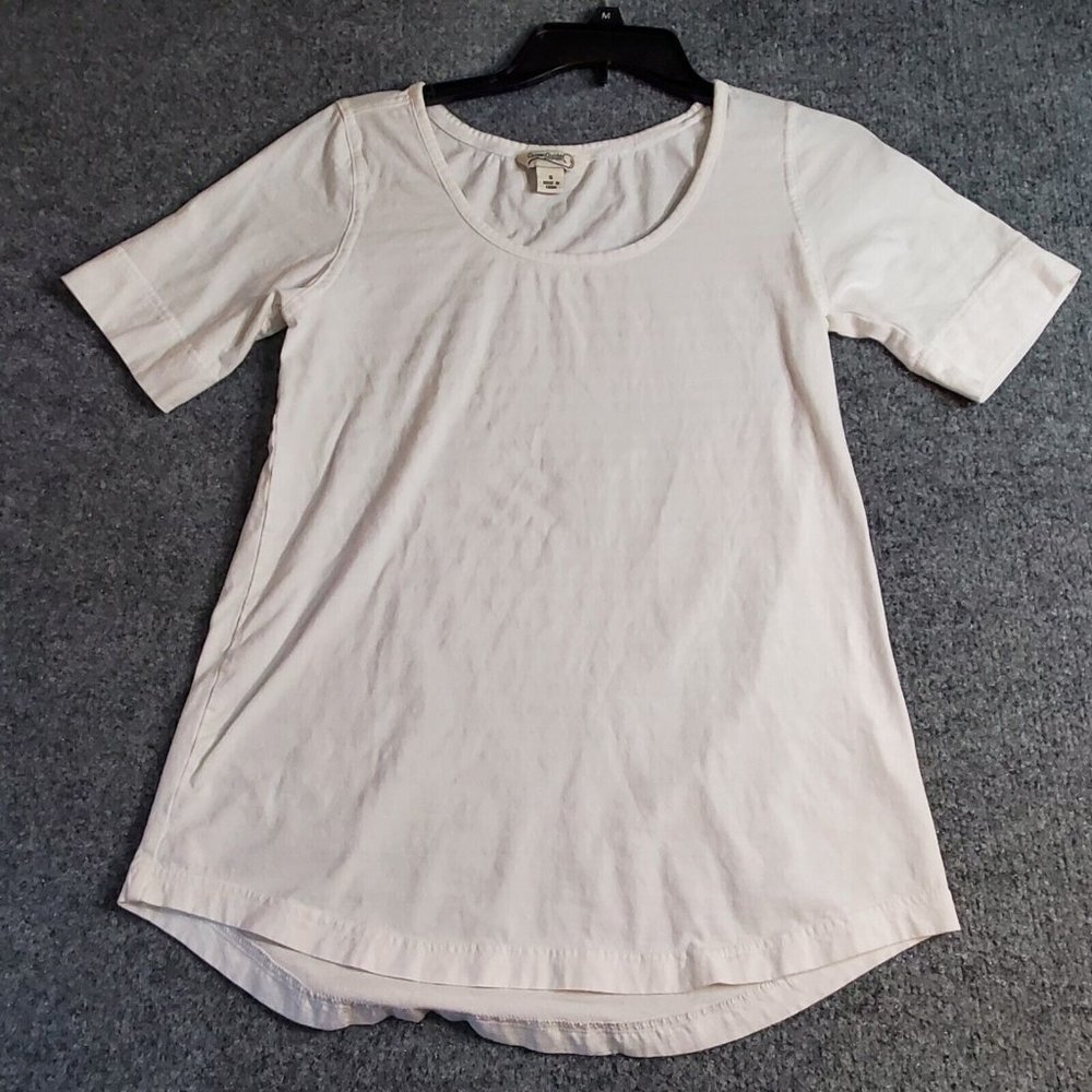 Canyon Guide Outfitters Ladies Shirt Ivory Color Scoop Neck Size S Small